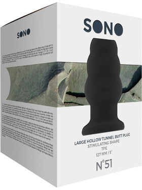 Sono: Large Hollow Tunnel Butt Plug No. 51, black