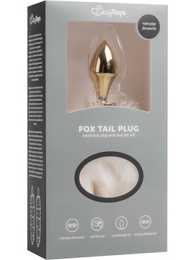 EasyToys: Fox Tail Plug No. 13, gold/white