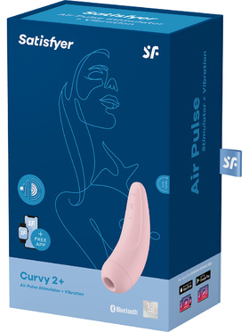 Satisfyer Connect: Curvy 2+, Air Pulse Stimulator + Vibration, pink