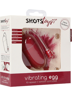 Shots Toys: Vibrating Egg, 10 Speed, red