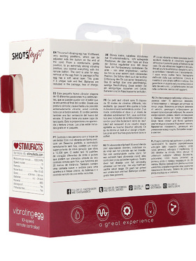 Shots Toys: Vibrating Egg, 10 Speed, red