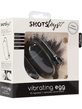 Shots Toys: Vibrating Egg, 10 Speed, black
