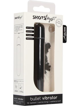 Shots Toys: Bullet Vibrator, Extra Long, black