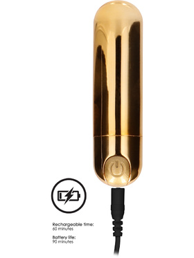 Shots Toys: Rechargeable Bullet, 10 Speed, gold