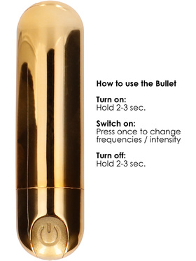 Shots Toys: Rechargeable Bullet, 10 Speed, gold