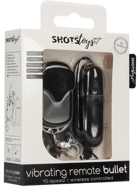 Shots Toys: Vibrating Remote Bullet, black