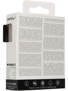 Shots Toys: Vibrating Remote Bullet, black