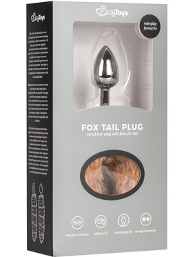 EasyToys: Fox Tail Plug No. 7, small, silver/brown
