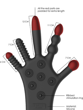 Fistit: Silicone Stimulation Glove, black