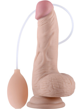 LoveToy: Soft Ejaculation Cock with Balls, 20 cm 