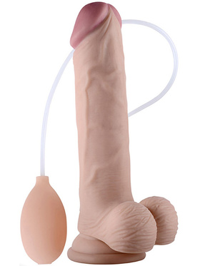 LoveToy: Soft Ejaculation Cock with Balls, 23 cm 