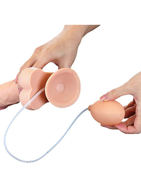 LoveToy: Soft Ejaculation Cock with Balls, 23 cm 