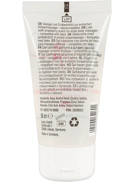 Just Play: Erotic Massage Gel, Strawberry, 50 ml
