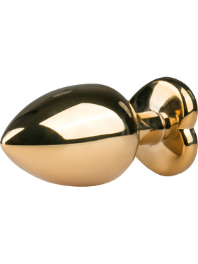 EasyToys: Metal Butt Plug No. 8 with Heart, large, gold/pink