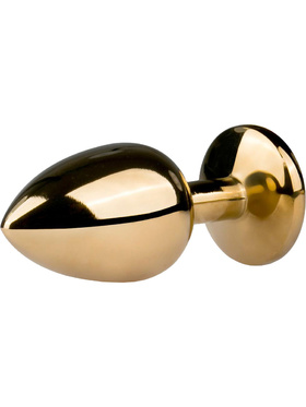 EasyToys: Metal Butt Plug No. 1 with Crystal, small, gold/clear