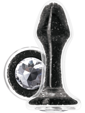 NSNovelties: Stardust Glam, Premium Glass Plug, black
