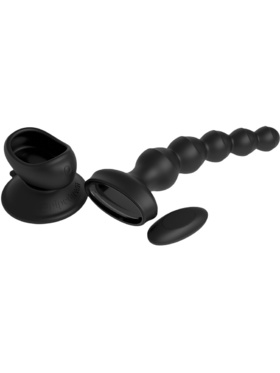 3Some: Wall Banger Beads, Vibrating Anal Beads, black