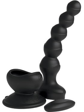 3Some: Wall Banger Beads, Vibrating Anal Beads, black