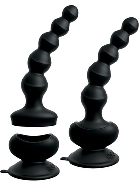 3Some: Wall Banger Beads, Vibrating Anal Beads, black