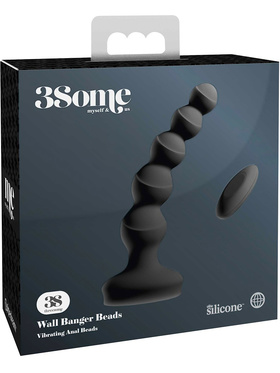 3Some: Wall Banger Beads, Vibrating Anal Beads, black