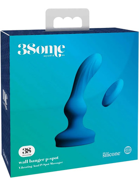 3Some: Wall Banger P-Spot, Vibrating Anal Massager, blue