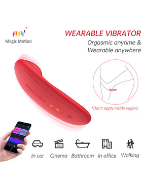 Magic Motion: Nyx, Smart App-Controlled Panty Vibrator, red