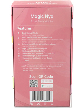 Magic Motion: Nyx, Smart App-Controlled Panty Vibrator, red