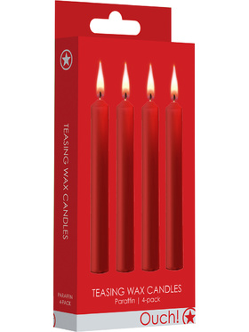 Ouch!: Teasing Wax Candles, 4-pack, red