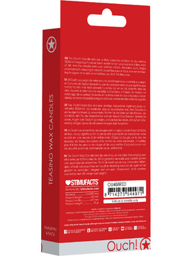 Ouch!: Teasing Wax Candles, 4-pack, red