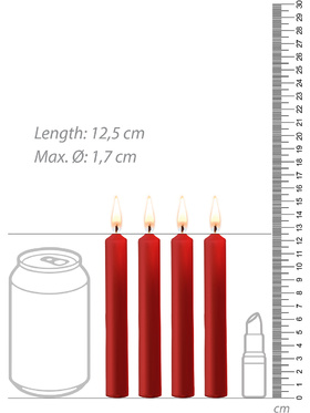 Ouch!: Teasing Wax Candles, 4-pack, red