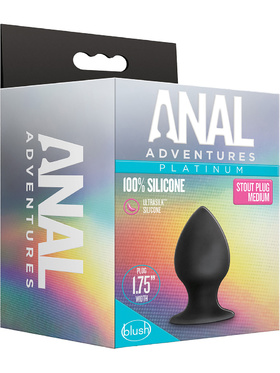 Anal Adventures: Platinum Stout Anal Plug, medium