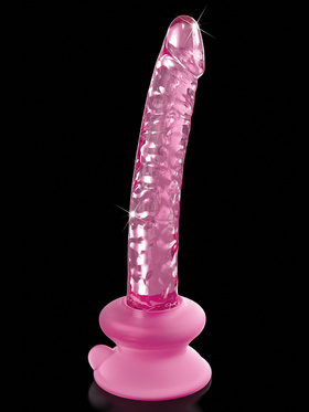 Icicles: No. 86 Glassdildo with Suction Cup, pink