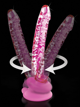 Icicles: No. 86 Glassdildo with Suction Cup, pink