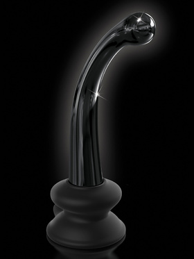 Icicles: No. 87 Glassdildo with Suction Cup, black