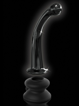 Icicles: No. 87 Glassdildo with Suction Cup, black