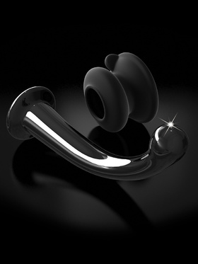 Icicles: No. 87 Glassdildo with Suction Cup, black