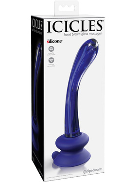 Icicles: No. 89 Glassdildo with Suction Cup, blue
