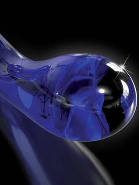 Icicles: No. 89 Glassdildo with Suction Cup, blue