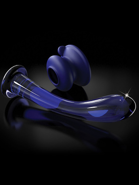 Icicles: No. 89 Glassdildo with Suction Cup, blue