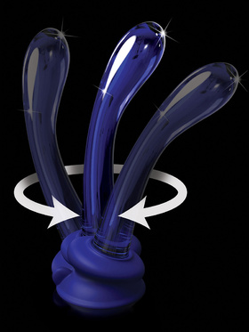 Icicles: No. 89 Glassdildo with Suction Cup, blue