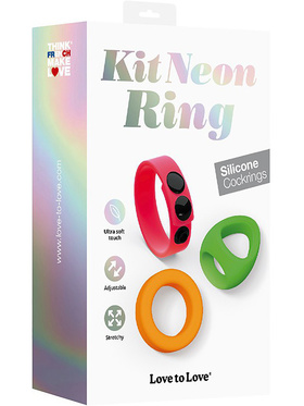 Love to Love: Neon Ring Kit, Set with 3 Cockrings