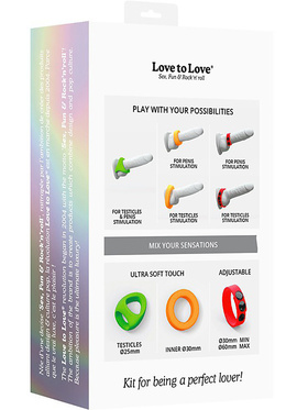 Love to Love: Neon Ring Kit, Set with 3 Cockrings