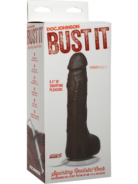 Doc Johnson: Bust It, Squirting Realistic Cock, 21 cm, dark 