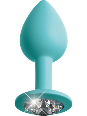 Hookup Panties: Crotchless Secret Gem with Plug, white