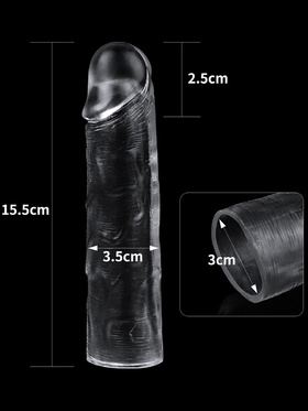 LoveToy: Flawless Clear, Penis Sleeve + 2.5 cm 