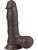 LoveToy: Sliding-Skin Dildo, 19.5 cm, dark