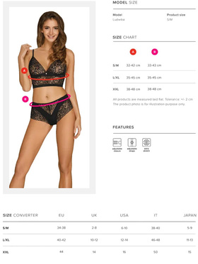 Obsessive: Cecilla Top & Shorties, black