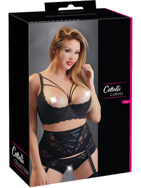 Cottelli Curves: Underwired Shelf Bra with lace