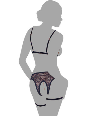 Cottelli Lingerie: Bra-set with straps and chains