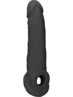 RealRock: Penis Extender with Rings, 22 cm, black